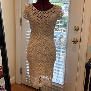 Free people cream low back dress